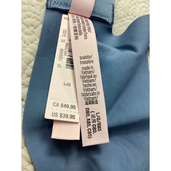 Victorias Secret Lightly Lined Blue Bralette Bra*38B Adj Straps*NWT*Retails $40 - Picture 7 of 10
